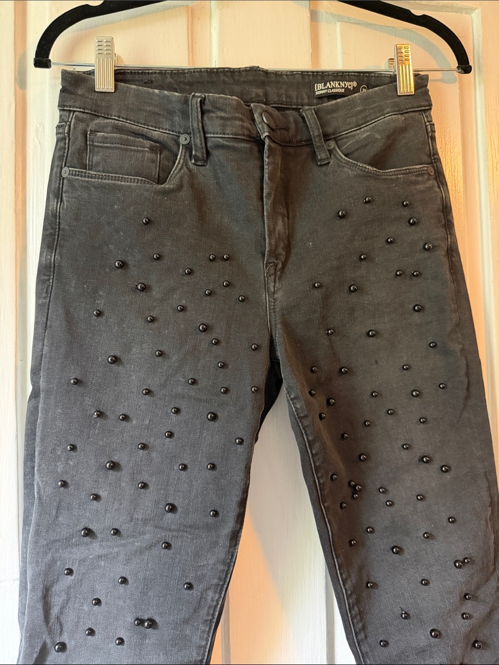 Blank NYC Skinny Classic Embellished Black Jeans